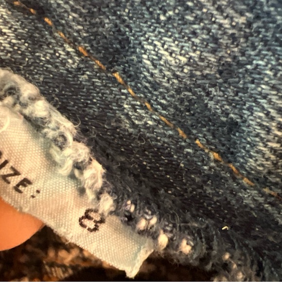 Vintage Freeway 80s Denim Pencil Skirt Patches High Waisted sz 8 - Picture 8 of 15